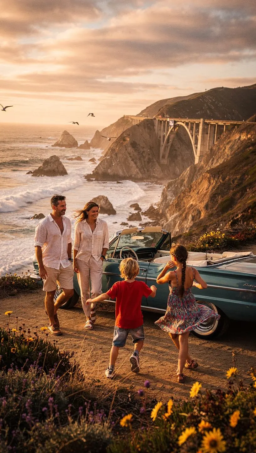 Дорога, извивающаяся через высокие скалы и обрамленная кактусами.