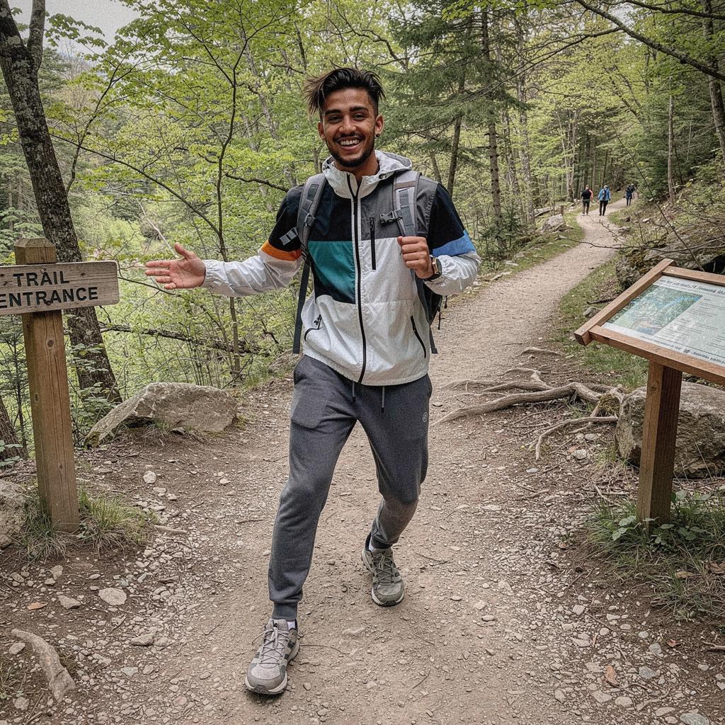 Дорога, окруженная яркими осенними деревьями с золотыми листьями.