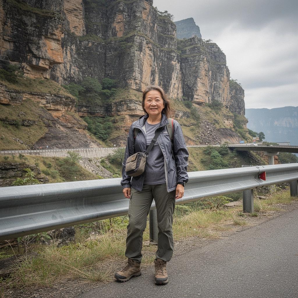 Широкий вид на пустынный ландшафт с красными скалами и голубым небом.
